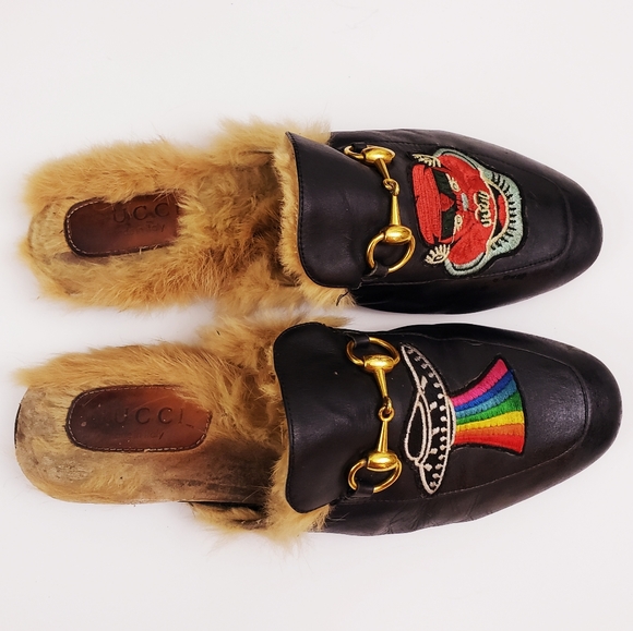 Gucci princetown fur Loafers spaceship/dragon - Picture 2 of 10